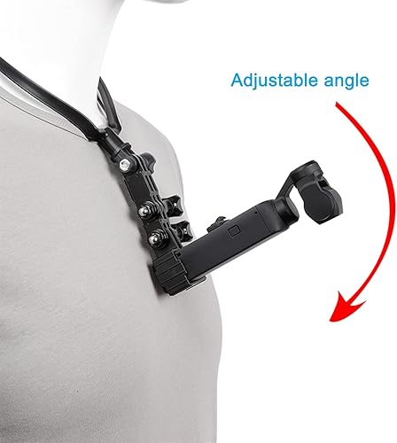 Miniatura 3 de Soporte de montaje de cuello compatible con DJI Pocket 2 y DJI Osmo Pocket 1, con brazo de extensión de marco, soporte de pecho POV para disparo de