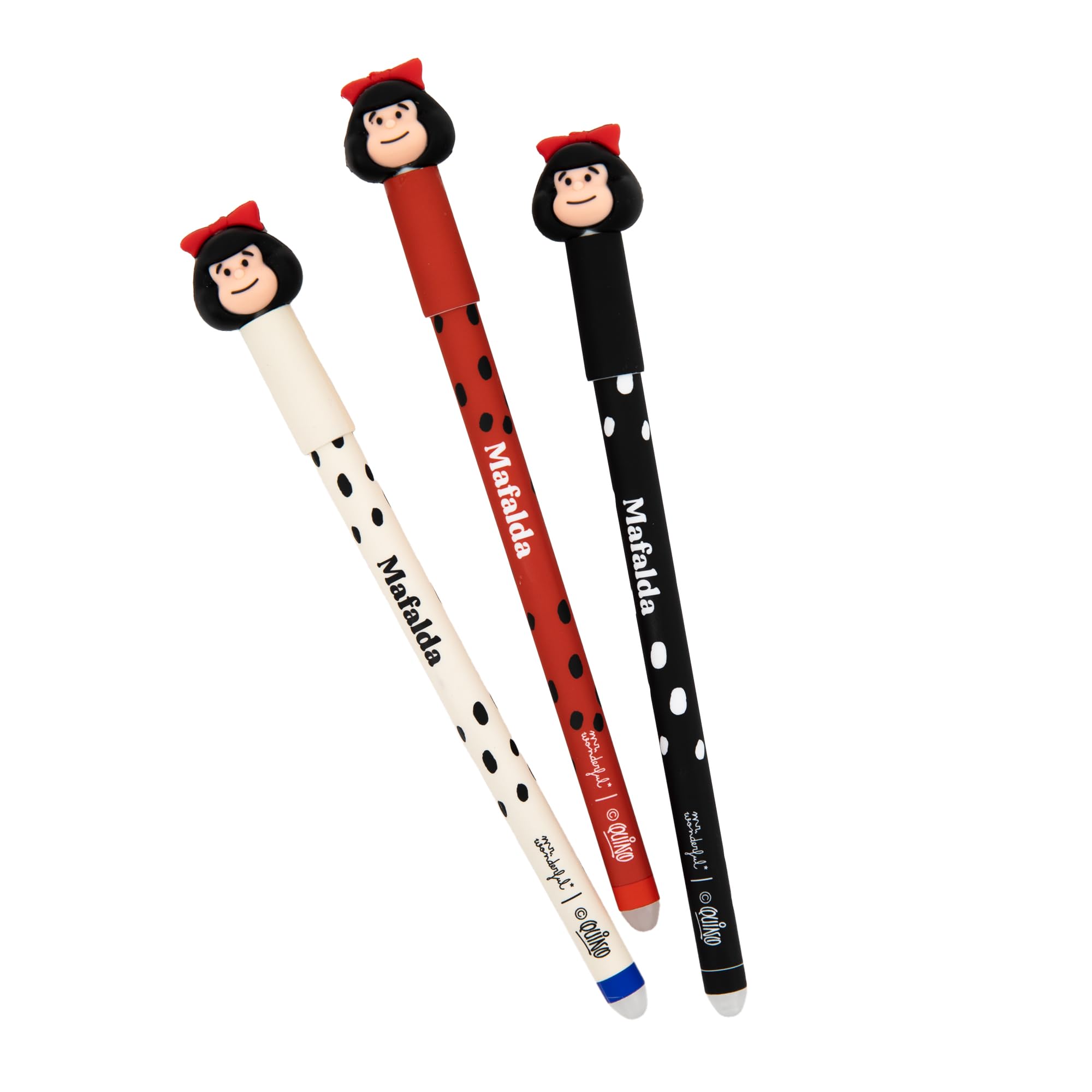 Mr. Wonderful Set di 3 penne cancellabili Bo-Bo Mafalda