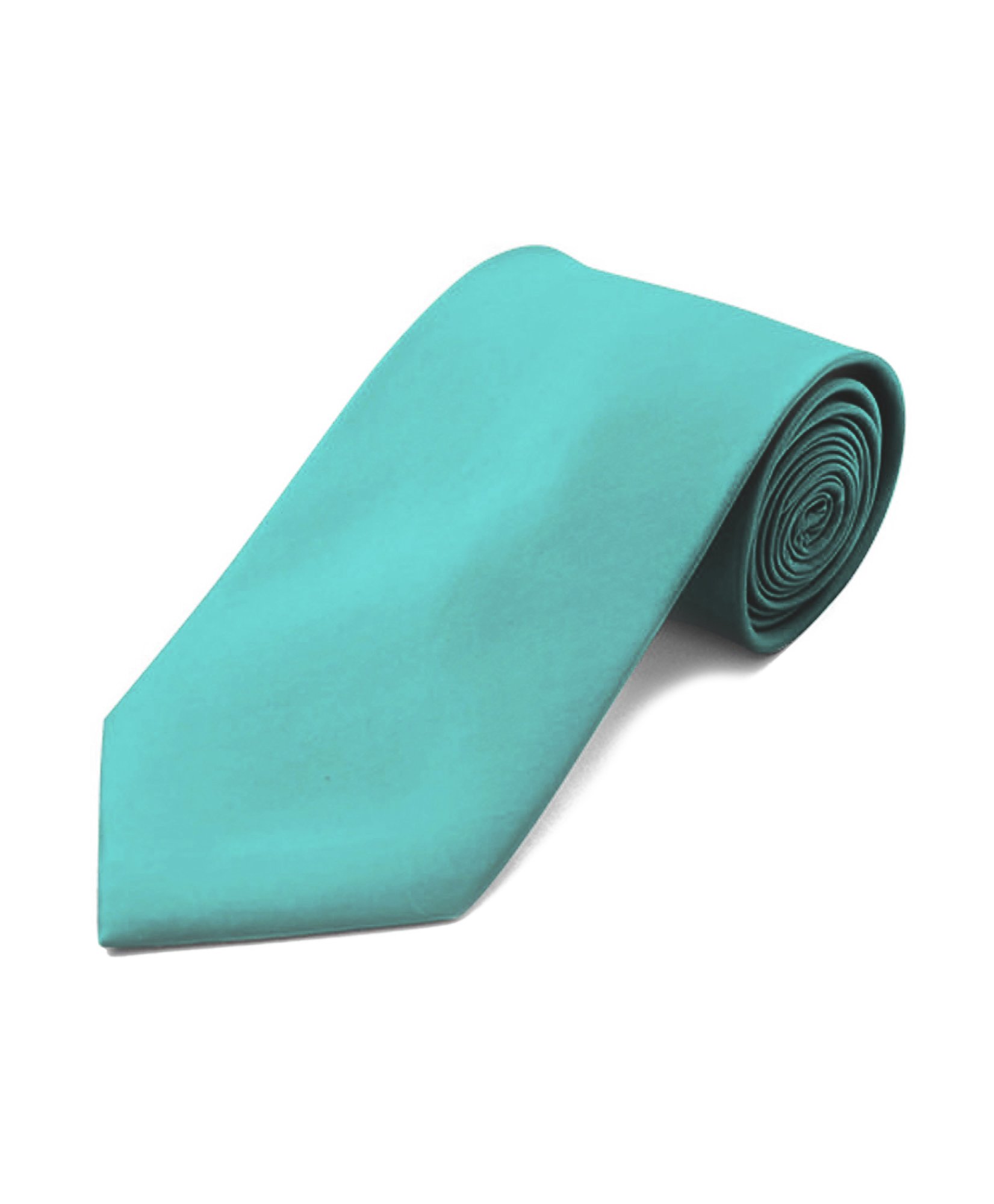 Poly Multi Solid Color Tie, Tourquoise
