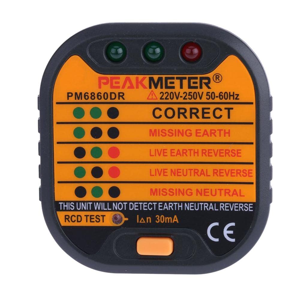 VELURA PEAKMETER PM6860DR Automatic Electric Power Plug Socket Tester Eu Standard|Other Test & Measurement| Electrical & Test Equipment |Business & Industrial-image-24