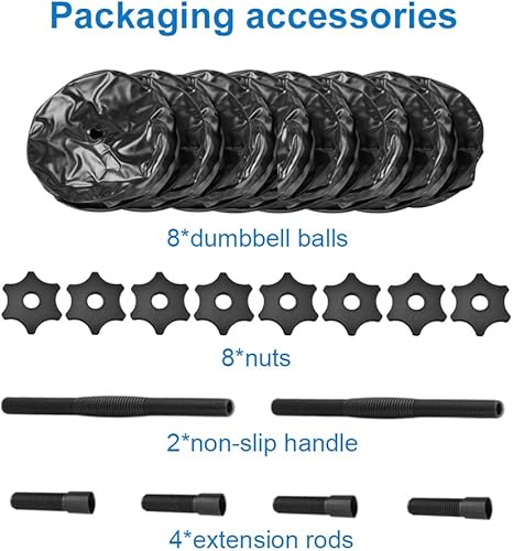 Miniatura 6 de Water Filled Dumbbells Set - Water Filled Weights - Portable Travel Weights - Weights Adjustable Dumbbells