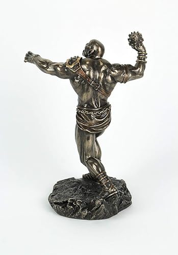 Miniatura 3 de Veronese Design 8 3/8" Cíclope que empuñaba el final del bronce de la escultura de la resina del club con púas