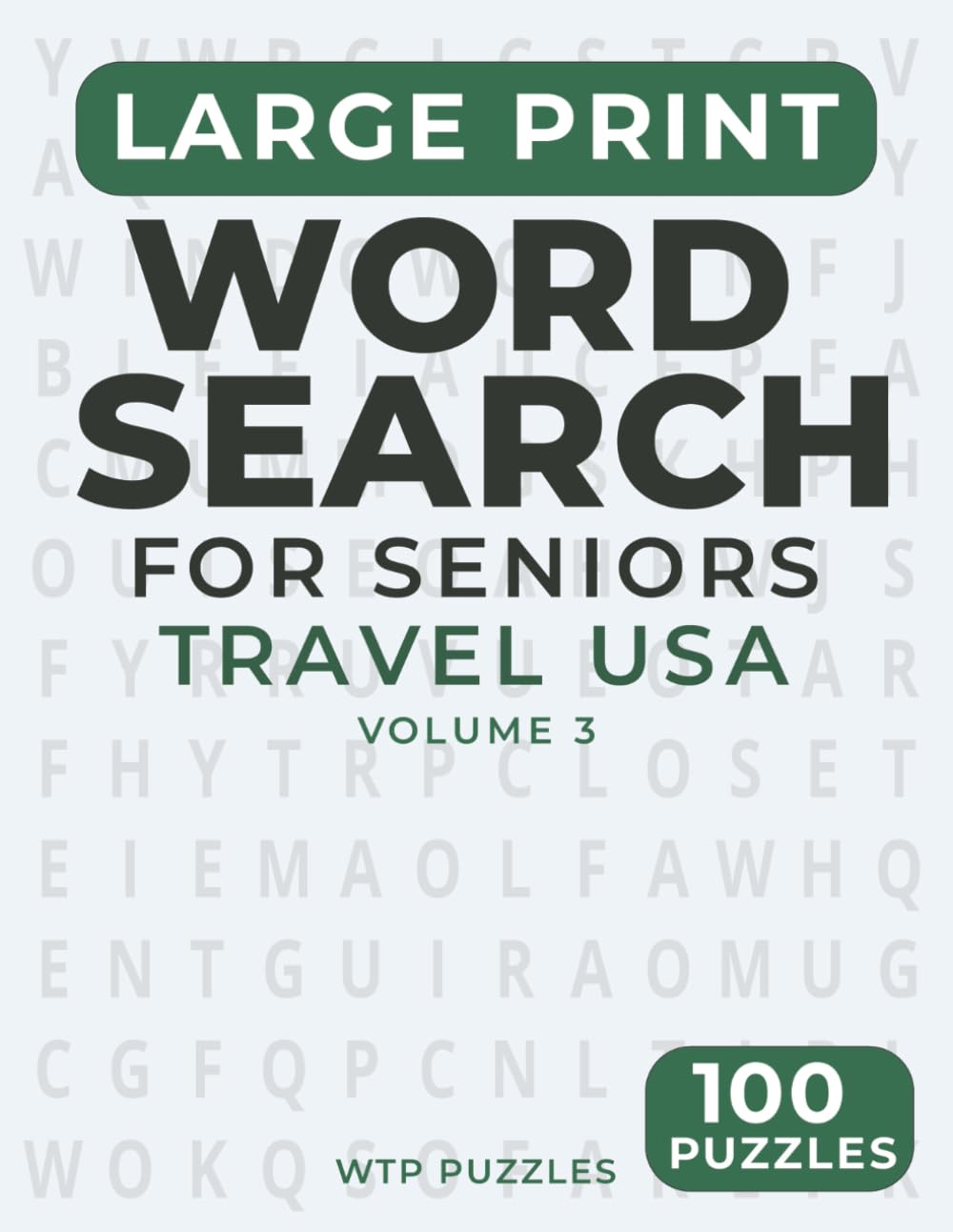 Large Print Word Search for Seniors: Travel USA | 100 Puzzles | Solutions Included