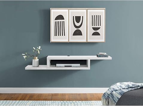 100 Cm Duvar Raf  Tv Sehpas  Tv  nitesi Dekoratif Duvar Raf  Kitapl k Beyaz