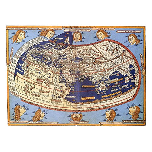 Carte de Ptolémée affiche poster reproduction de grande qualité