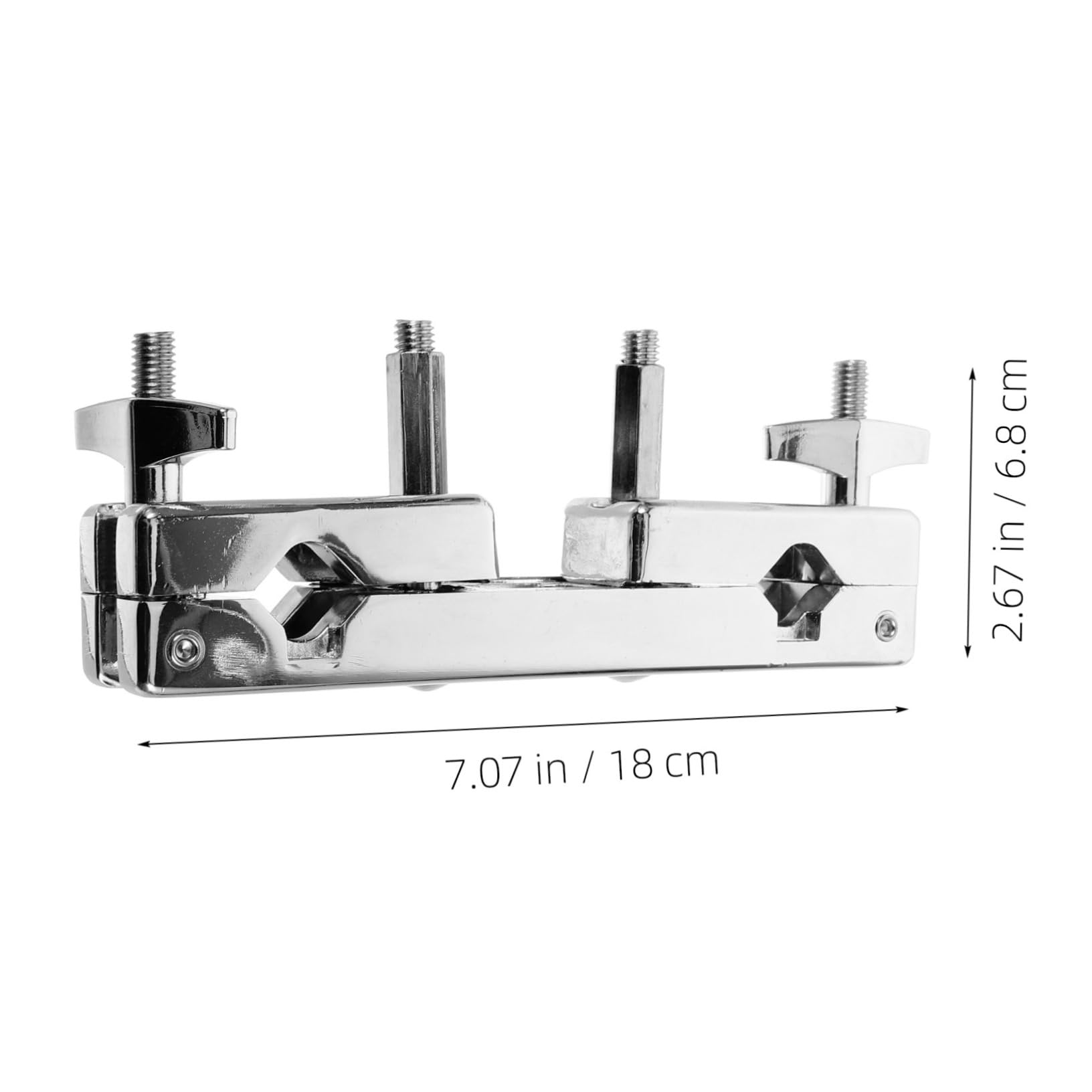 VICASKY Double Hole Drum Cymbal Clamp Single Drum Clamp Zinc Alloy Stand Versatile Mounting