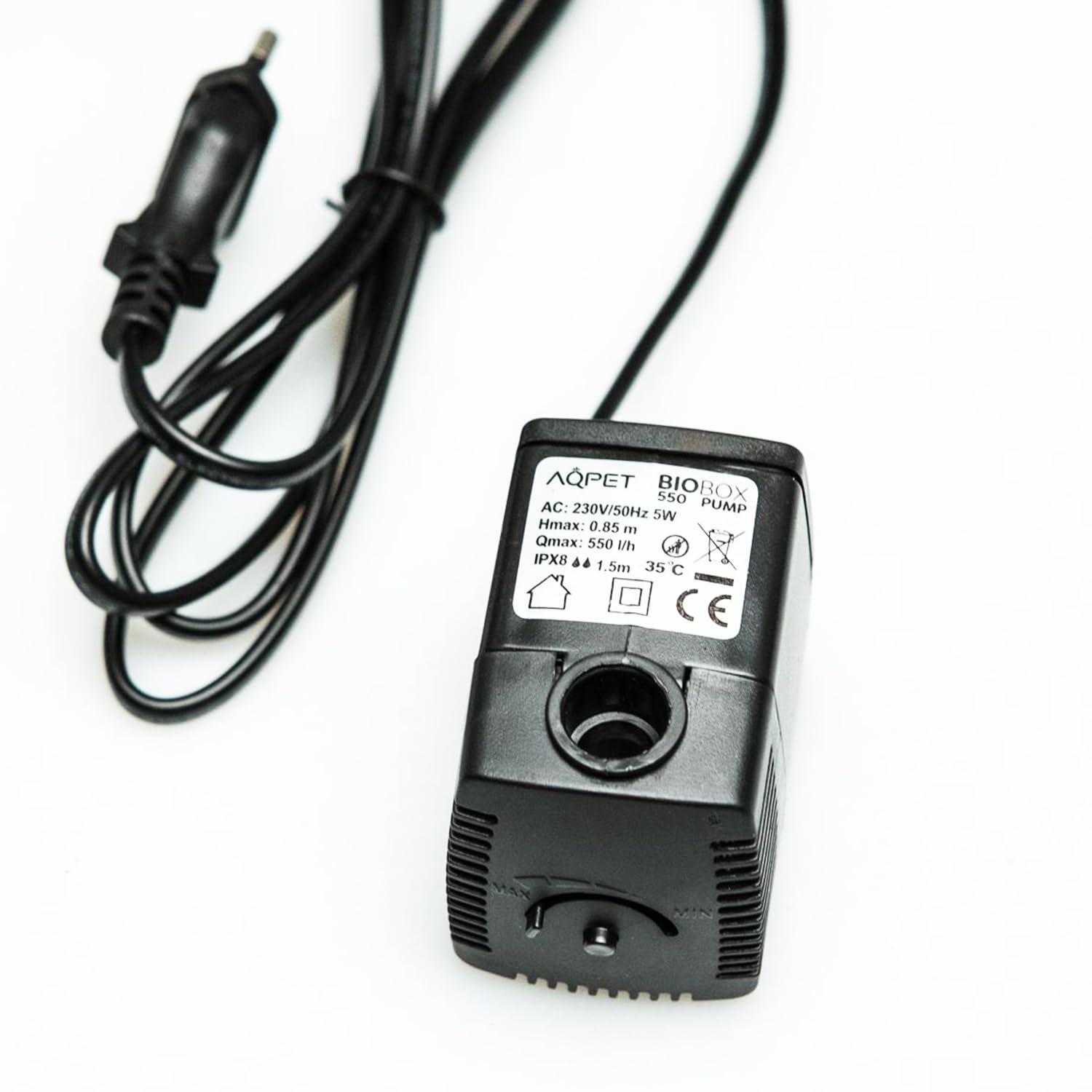 AQPET Filtro Interno Universale per Acquari, Completo di Materiali Filtranti e Pompa da 550 lt/h, Adatto per Acquari Fino a 150 Litri
