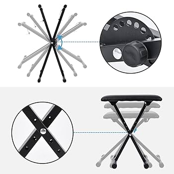 Crystals Double Braced X Frame Music Piano Keyboard Stand - Audio Trader