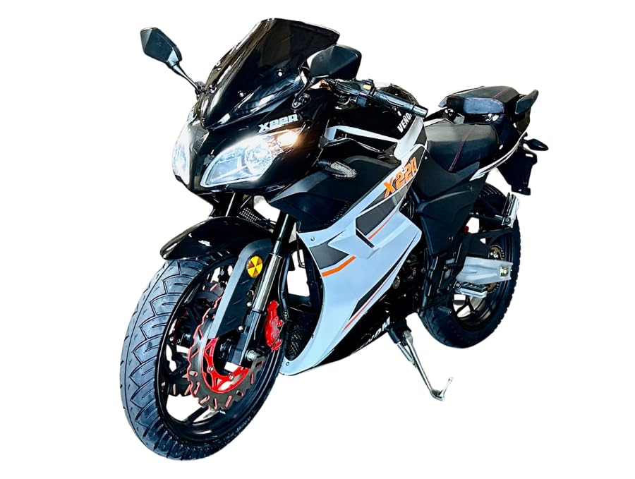 BELMONTE BIKES Venom X22R DF250RTS 250cc Motorcycle | Street Legal 5-Speed Sport Bike | High-Performance Gas Engine | Front & Rear Disc Brakes | Racing-Inspired Design for Adults