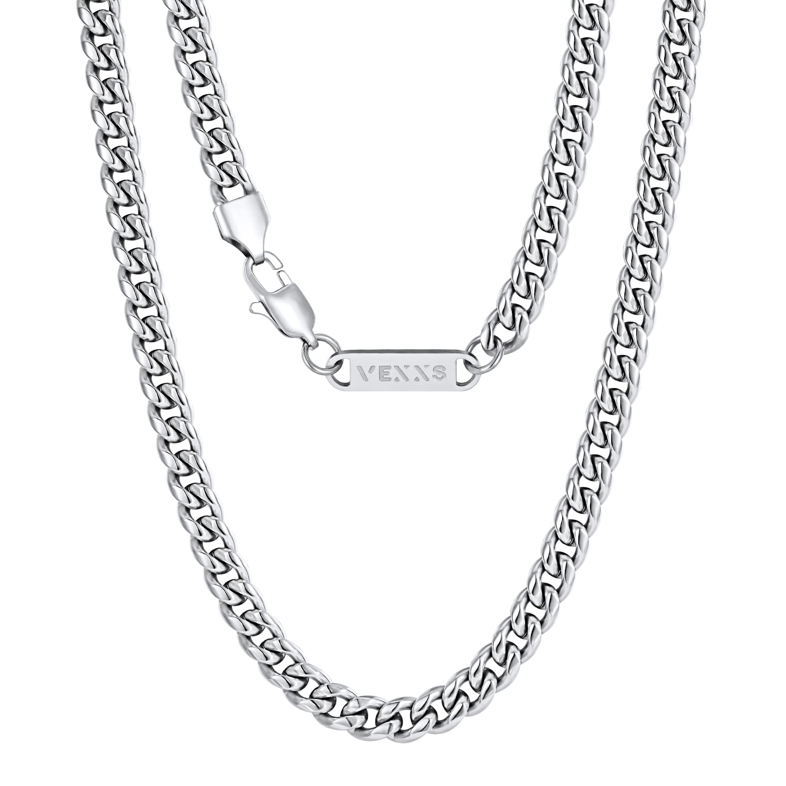 VEXXS 18K Real Gold Filled Cuban Link Chain
