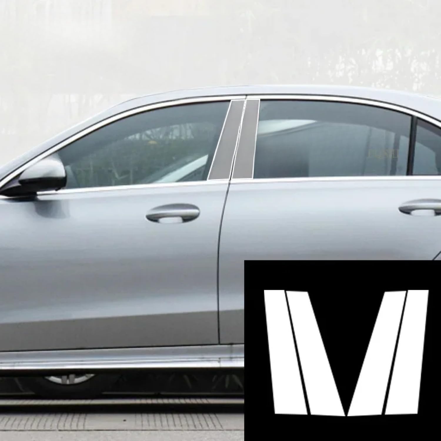 Pellicola protettiva PPF per carrozzeria auto B C, pellicola protettiva in TPU trasparente, per Mercedes Benz Class-c W206 2023-2024 (trasparente)