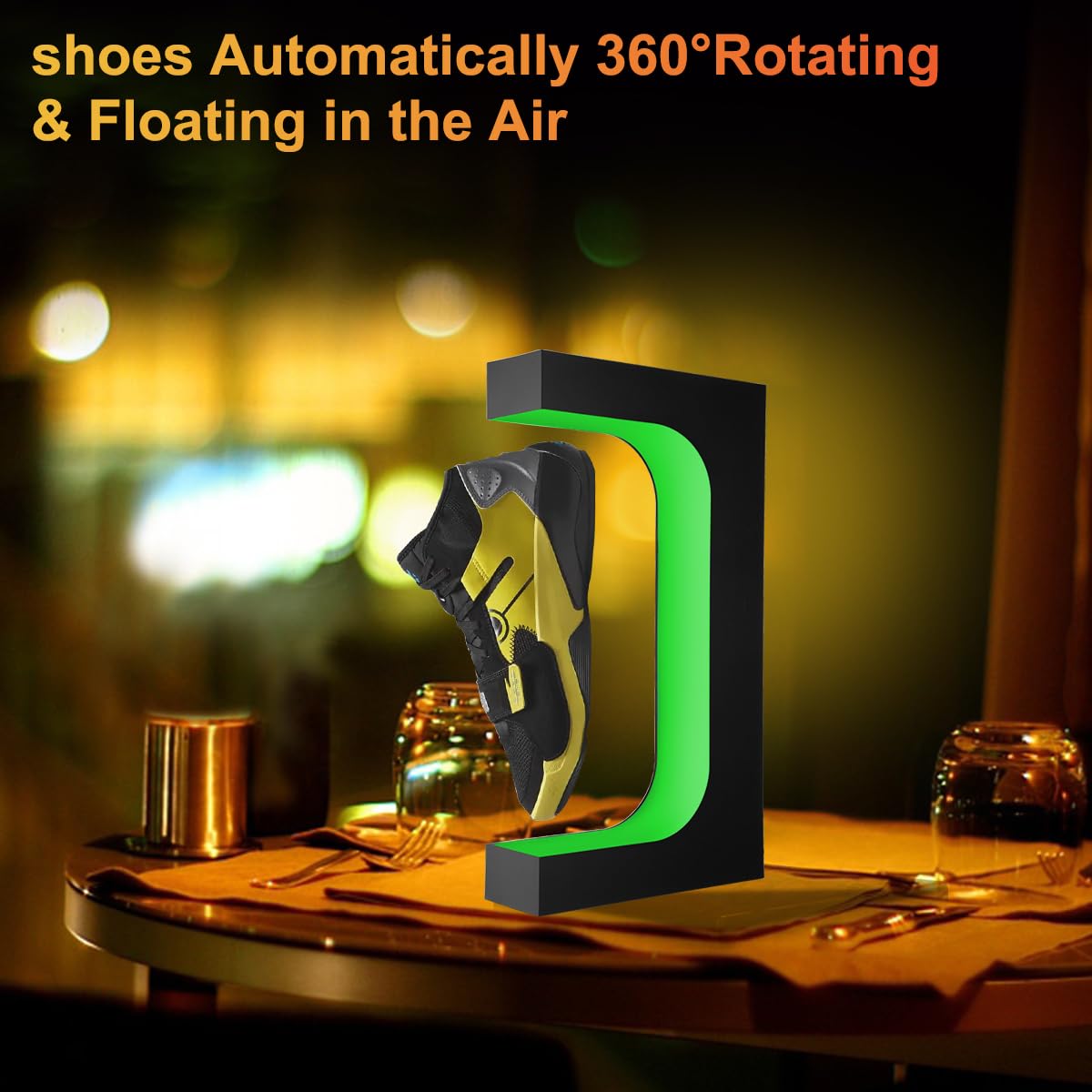 Espositore per scarpe galleggianti in 16 colori, a levitazione magnetica, con luce a LED, per collezionisti di scarpe da ginnastica, pubblicità, mostre, vetrine