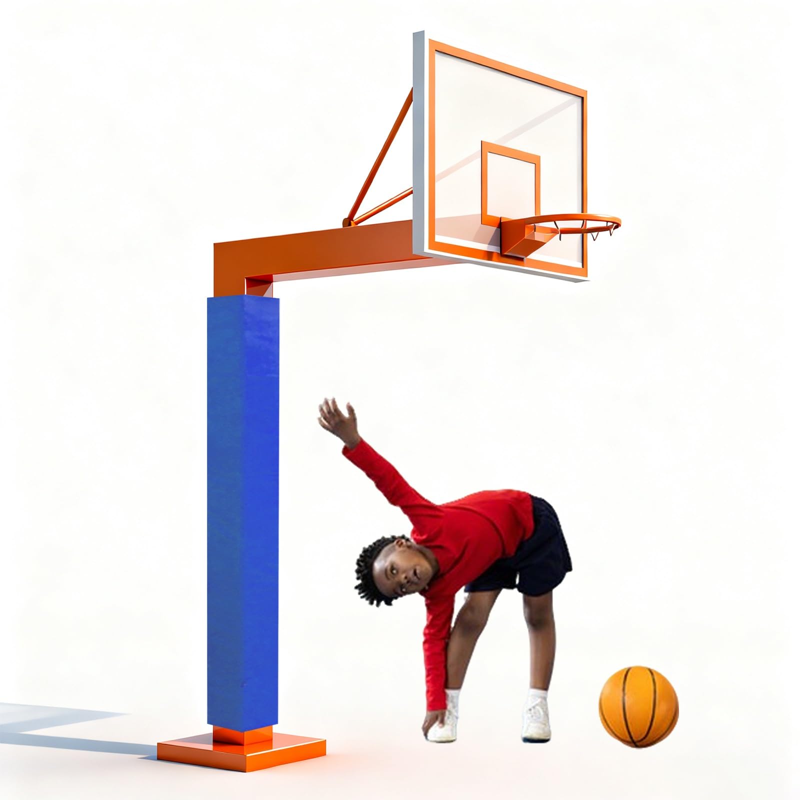 Protection de poteau de basket 150 cm pour jardin et aire de jeux