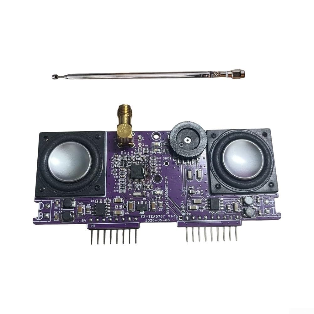 TEA5767 Componente radio FM per Flipper per zero – Ricevitore 76-108MHz con uscita audio 2W & estensione plug-and-play (senza shell)