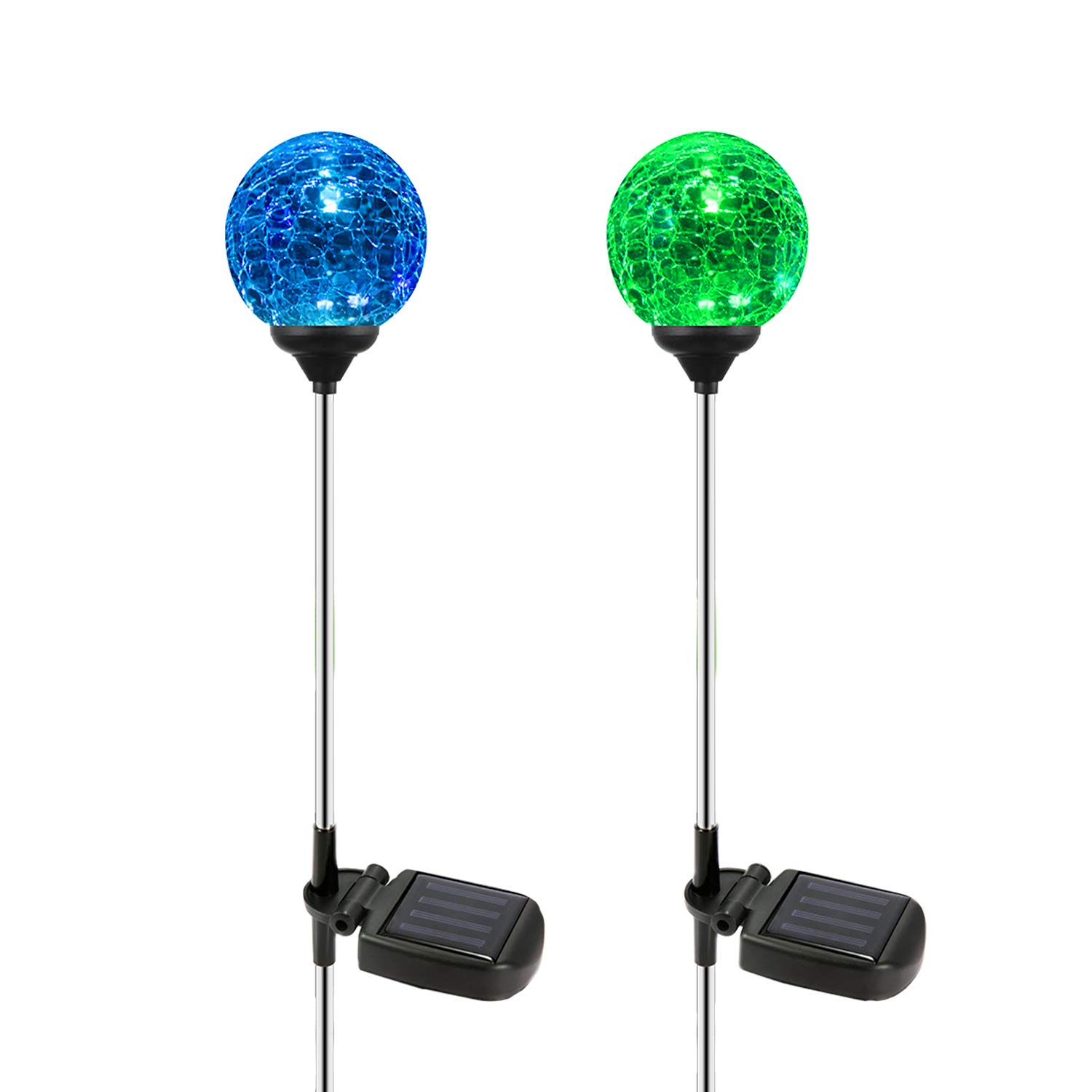Buy Solar Garden Path Lights Outdoor, 2Pack of OxyLED Solar Globe
