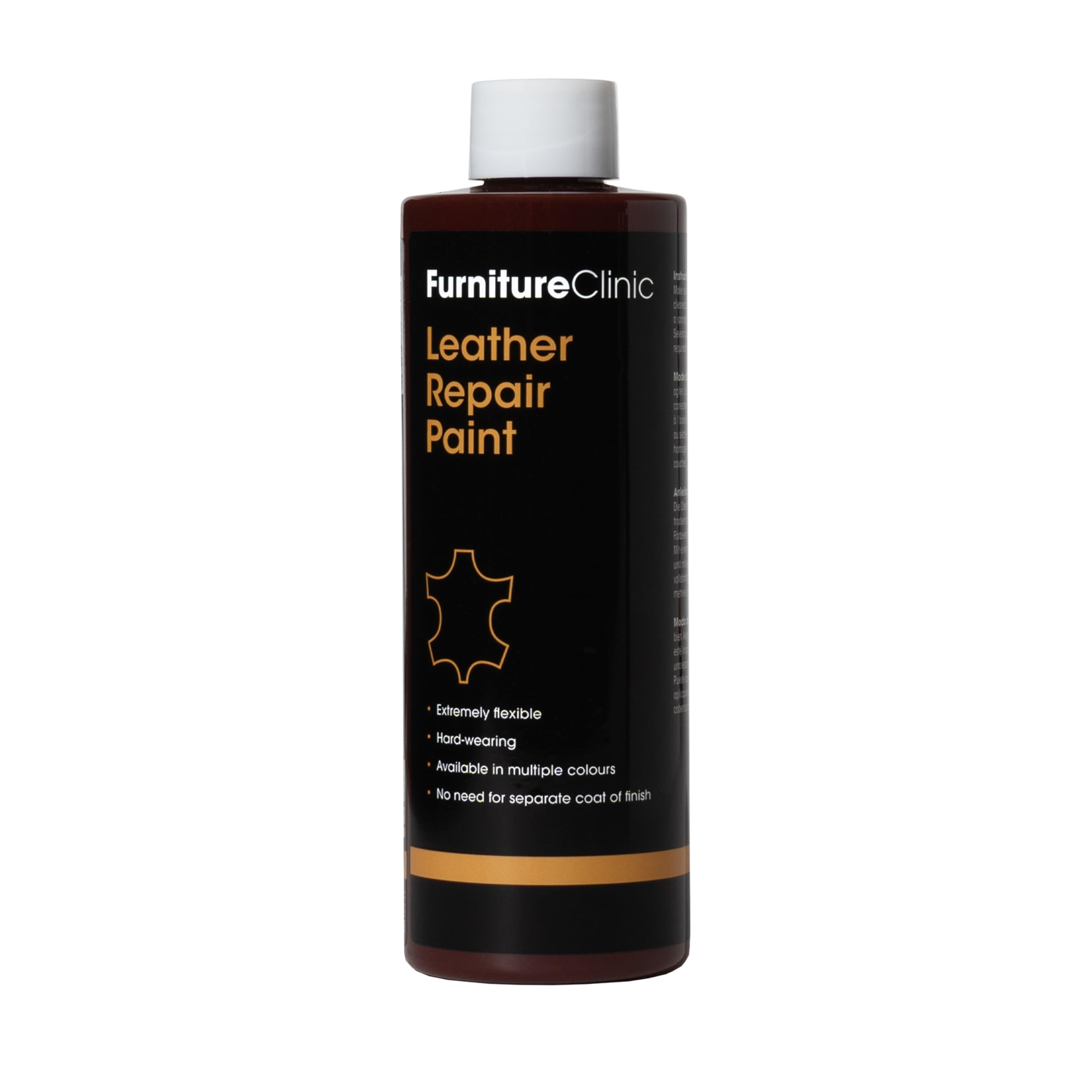 Furniture Clinic Maroon Leather Repair Paint & Dye | Self Seal Colourant For Quick And Easy Leather Repair | Suitable For Sofas, Car Seat, Shoes, Handbag, And More - 250Ml