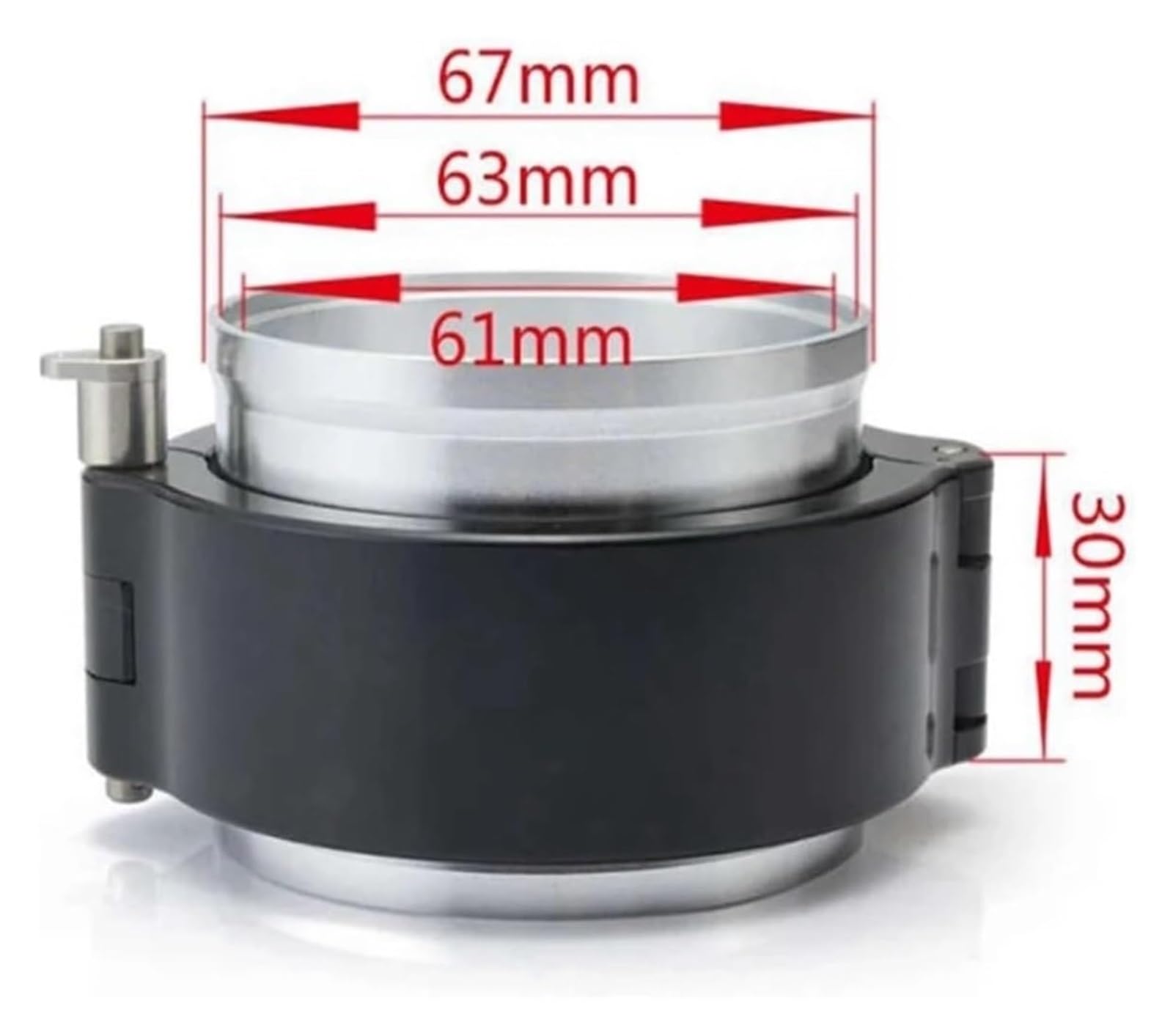 Fascette per tubi flessibili, Scarico Con Morsetto A Fascia V Nero 2-4 Pollici In Alluminio A Sgancio Rapido for Turbo Intercooler
