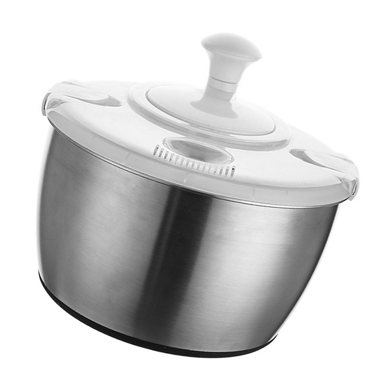 CHICIRIS Salatschleuder aus Edelstahl, Manuelle 5-Liter-Gemüsewaschmaschine und -trockner mit Sieb, für Salat, Obst, Gemüse, Kräuter, Beeren
