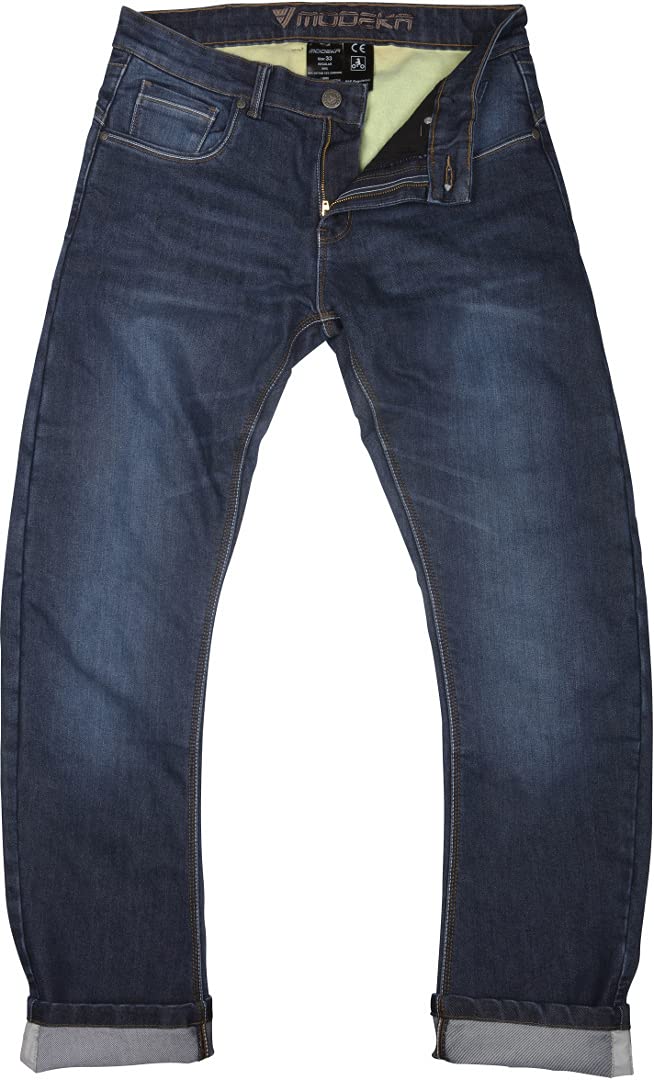 Modeka Nyle Cool Pantaloni Tessili Motociclistici, blu, 32