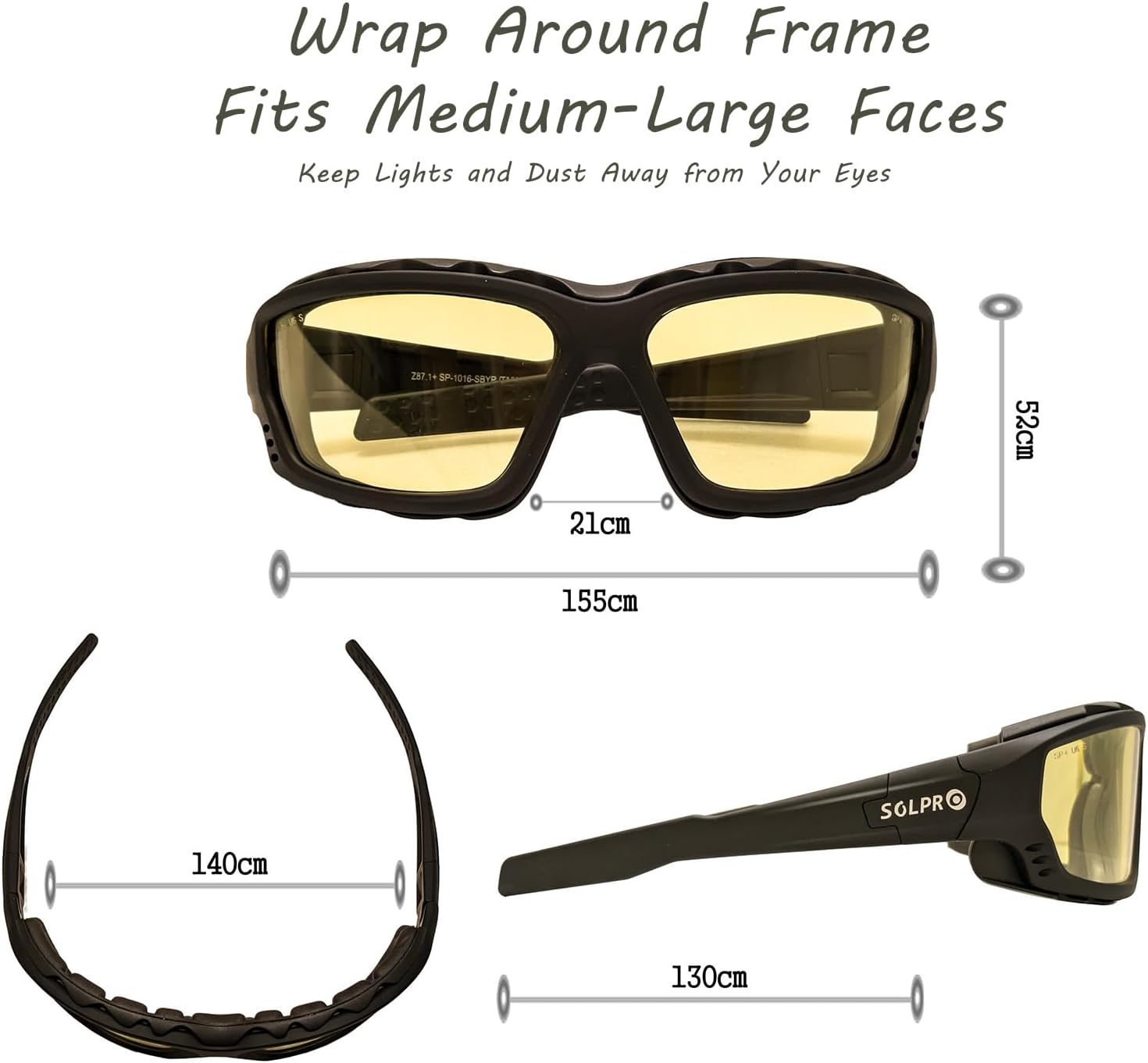 Anti-Fog Safety Motorcycle Riding Sunglasses Foam padded Goggle, Dustproof, Windproof, Hunting, Hiking, Golfing - Image 2