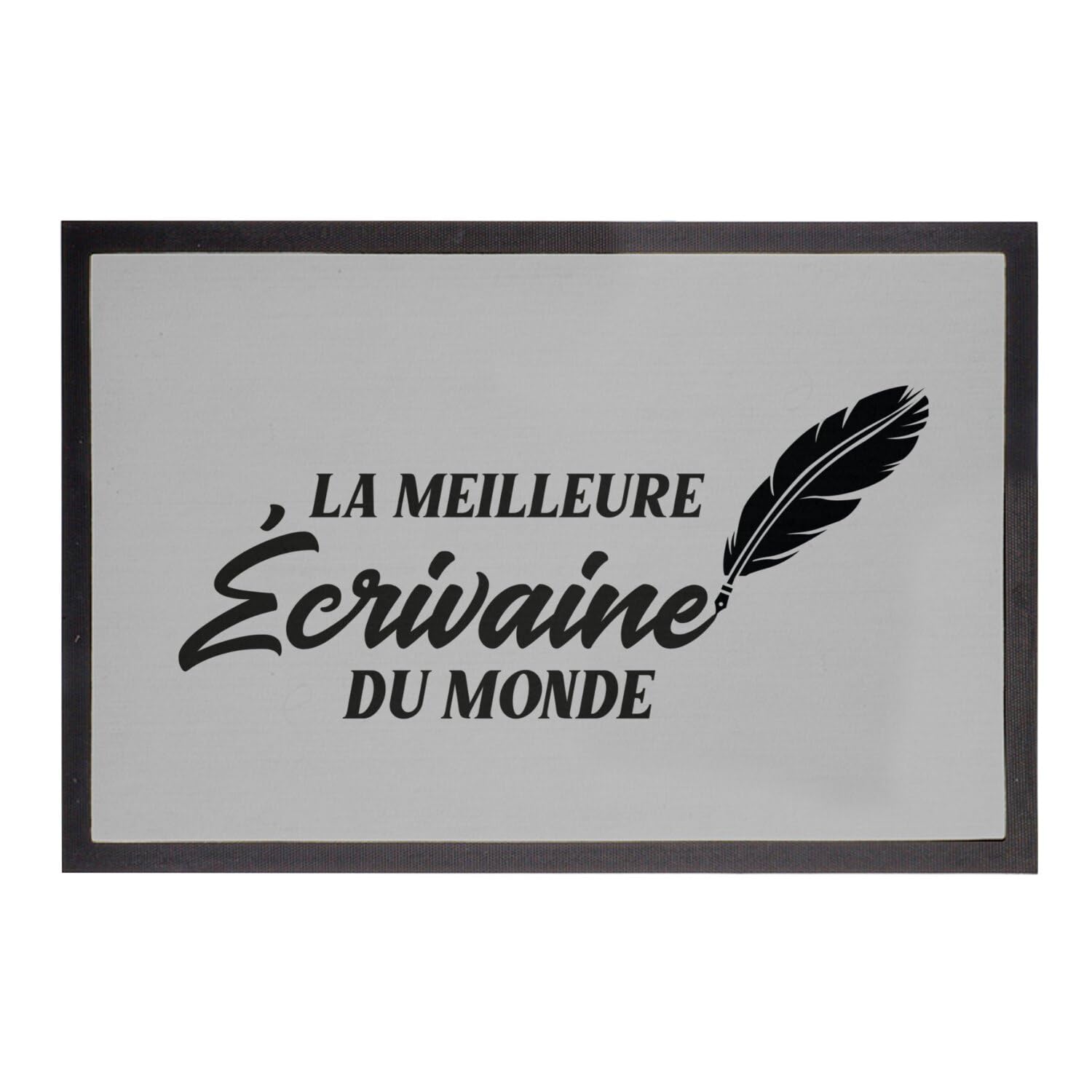 Paillasson Gris anti-saleté 60x40cm pour entrée propre style livre et roman
