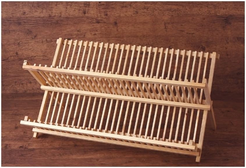 Wooden double layers 2 Tiers Dish Dryer Rack