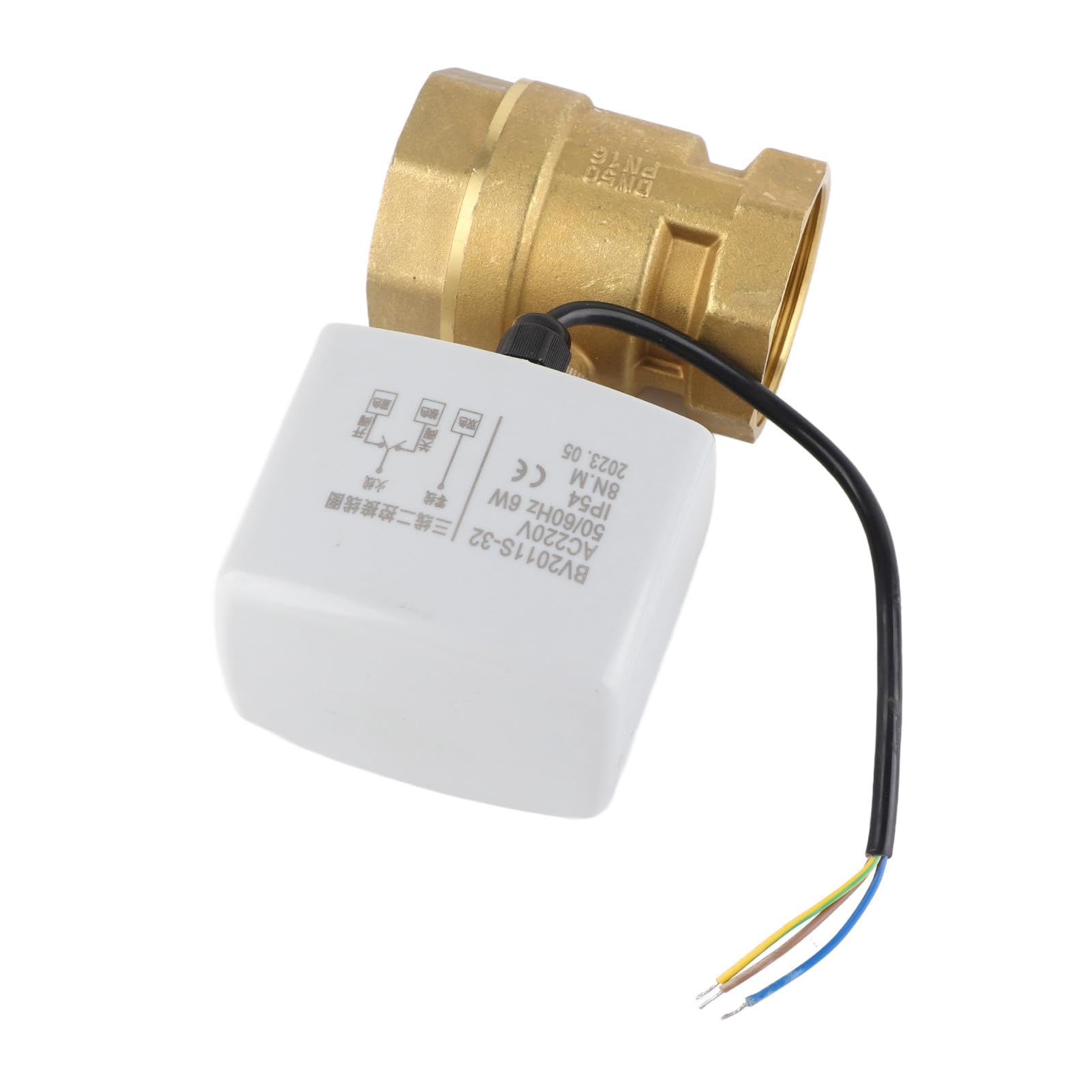 Válvula de Bola Motorizada Eléctrica de Latón de 2pulgadas DN50 AC220V, Conexión de 3 Cables de 2 Vías, Estructura de Precisión para una Regulación Efectiva del Flujo de Fluido