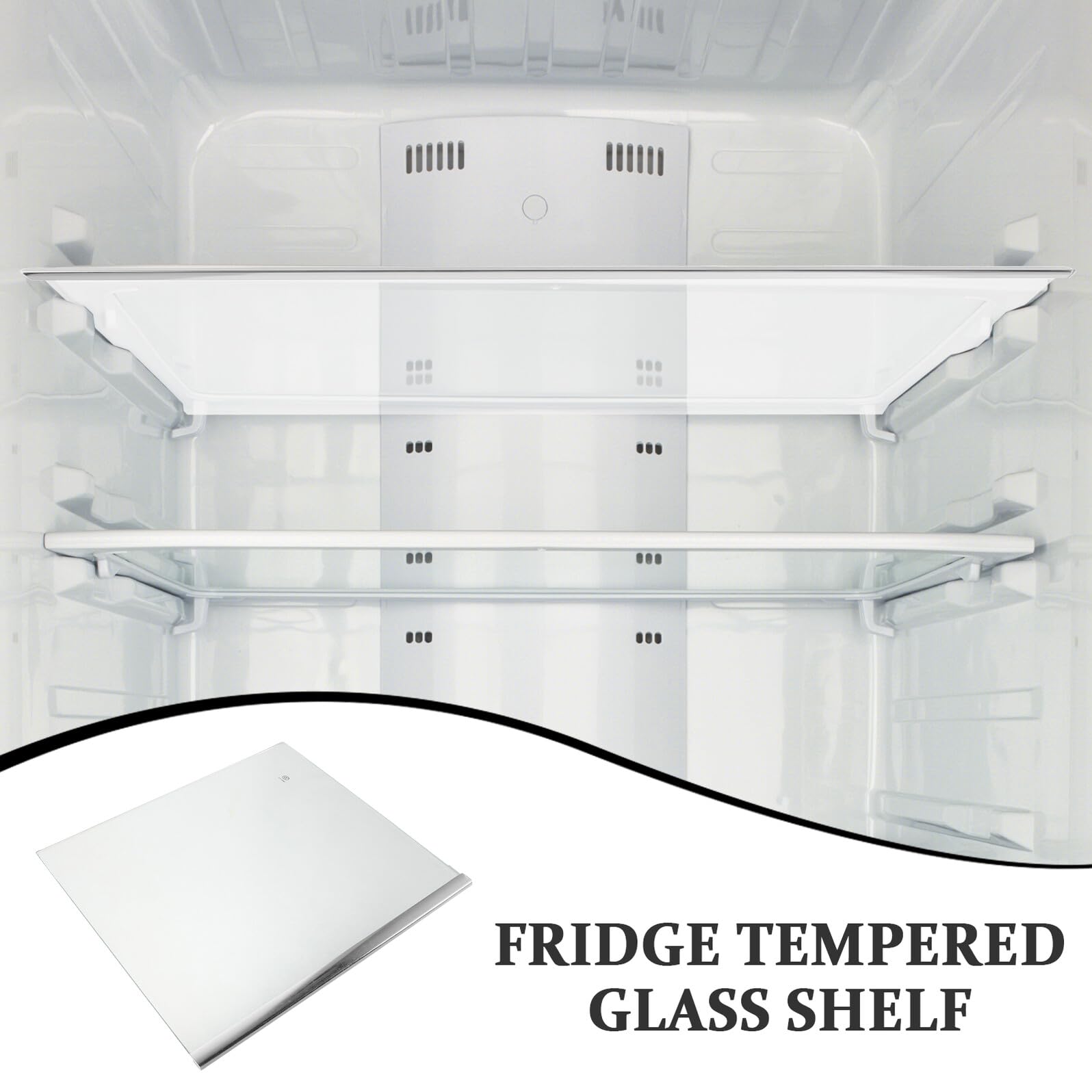 Ripiano in Vetro per Frigorifero Temperato, Divisorio Interno | Pannello per Vano Refrigerato, Organizzazione Cucina, Facile Installazione, Visibilità del Cibo, Adattamento