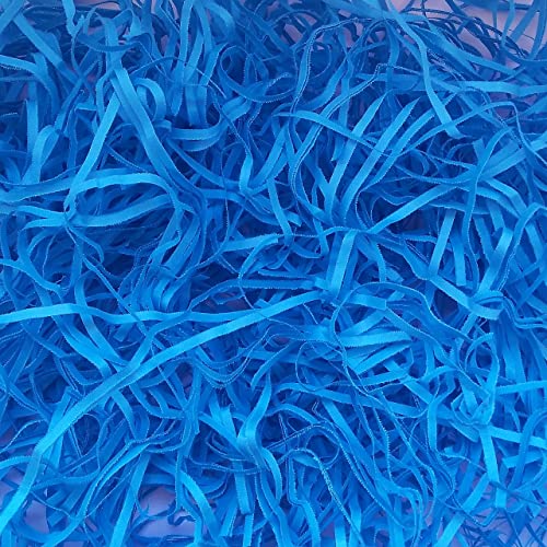Image of Shredded Paper for Packing, 500 gm, Gift Wrapping Paper Shreds, Paper Grass, Paper Shreds for Gift Packing, DIY Craft, Easter Decoration, Baby Shower Decorations - Blue