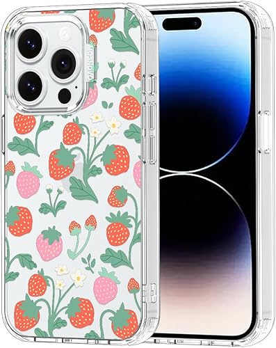 MOSNOVO Funda compatible con iPhone 14 Pro, Buffertech de impacto de caída de 6.6 pies, tecnología antidespegable, TPU transparente, a prueba de