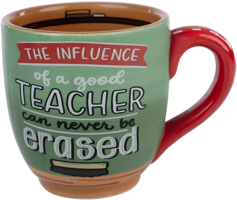 Glory Haus 16 oz Teacher Blackboard Mug - Hand-Painted Coffee Cup for Hot Chocolate, Tea, and Espresso, Perfect Teacher Appreciation Gifts, Christmas Gift, Cute Large Cups Design, Gift Boxed
