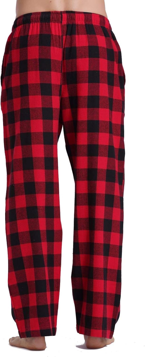 CYZ Men's 100% Cotton Super Soft Flannel Plaid Pajama Pants - Image 4