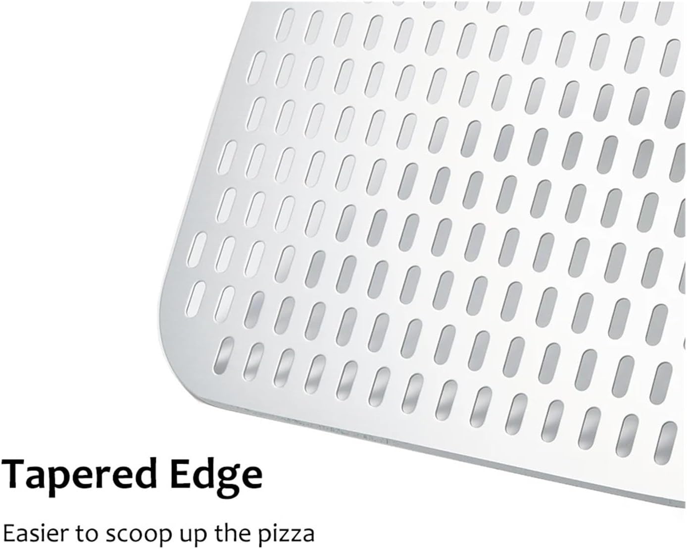 14/13/12 Inch & 9 Stainless Steel Pizza Peel Set Perforated Shovel Commercial Paddle 56" Long Handle(9 inch 14 inch Balck)