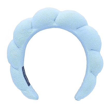 Spa Headbands for Washing Face Makeup Skin Care Headband Women Bubble Facial Beauty Headbands Puffy Shower Towel Band Hair Headband