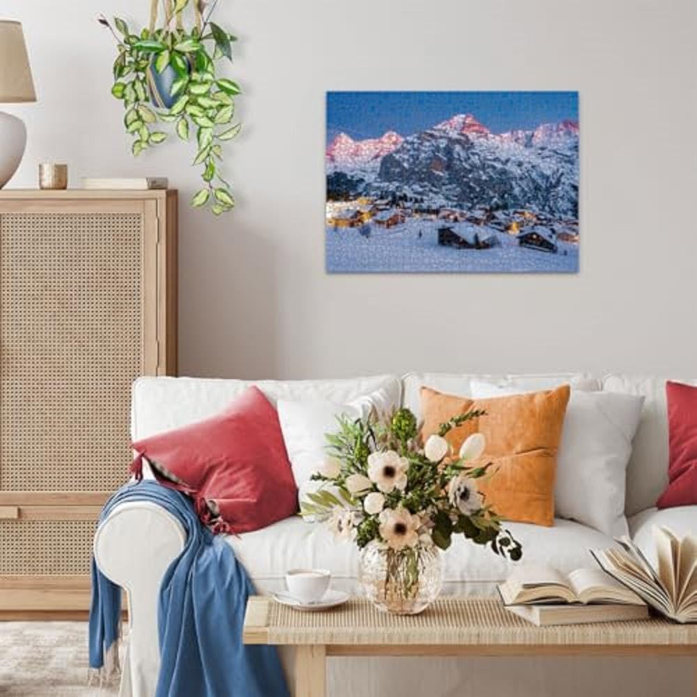 Ravensburger 12000254 - Berner Oberland, Mürren - puzzle 1000 pezzi – puzzle adulti e ragazzi da 14 anni, puzzle natura, puzzle paesaggio