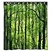 FMSHPON Beautiful Fresh Green Forest  Shower Curtain Bathroom Curtain 66 X72 Inches
