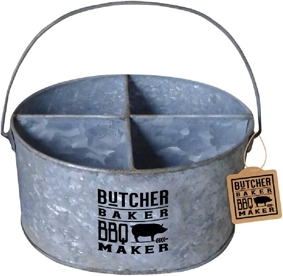 DIVIDED METL PAIL W/HNDL