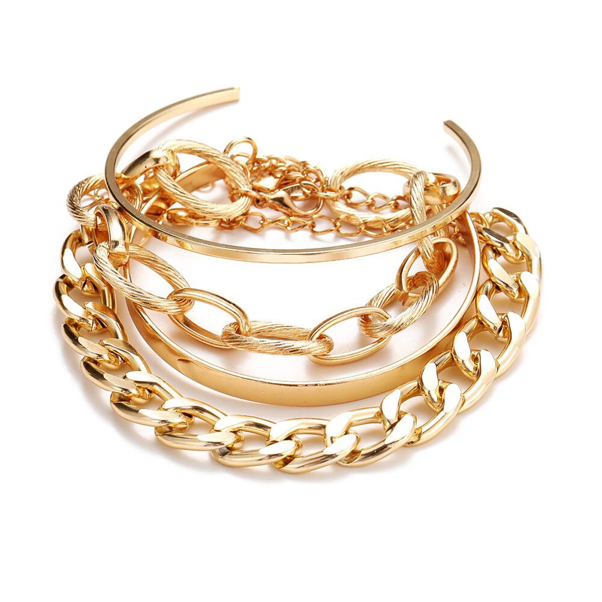 Jewels Galaxy Jewellery For Women Gold-Toned Gold Plated Bracelet Combo (CT-BNG-49130) (B09NYF74MY) Amazon Price History, Amazon Price Tracker
