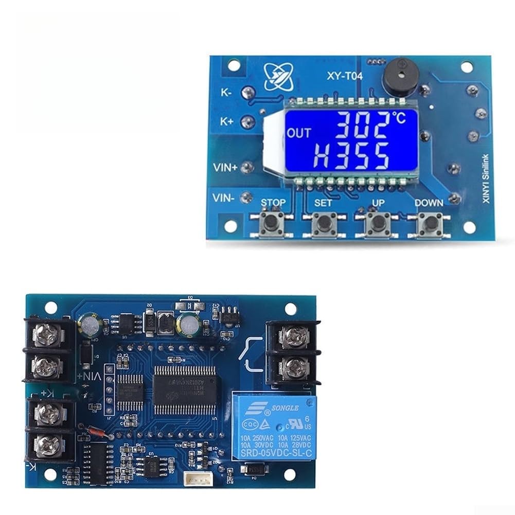 Termostato digitale remoto WIFI con sonda termocoppia tipo K per controllo della temperatura da -99°C a 999°C Modello XY-T04-W Sonda da 1 metro Uscita relè a 1 canale (XY-T04-W)