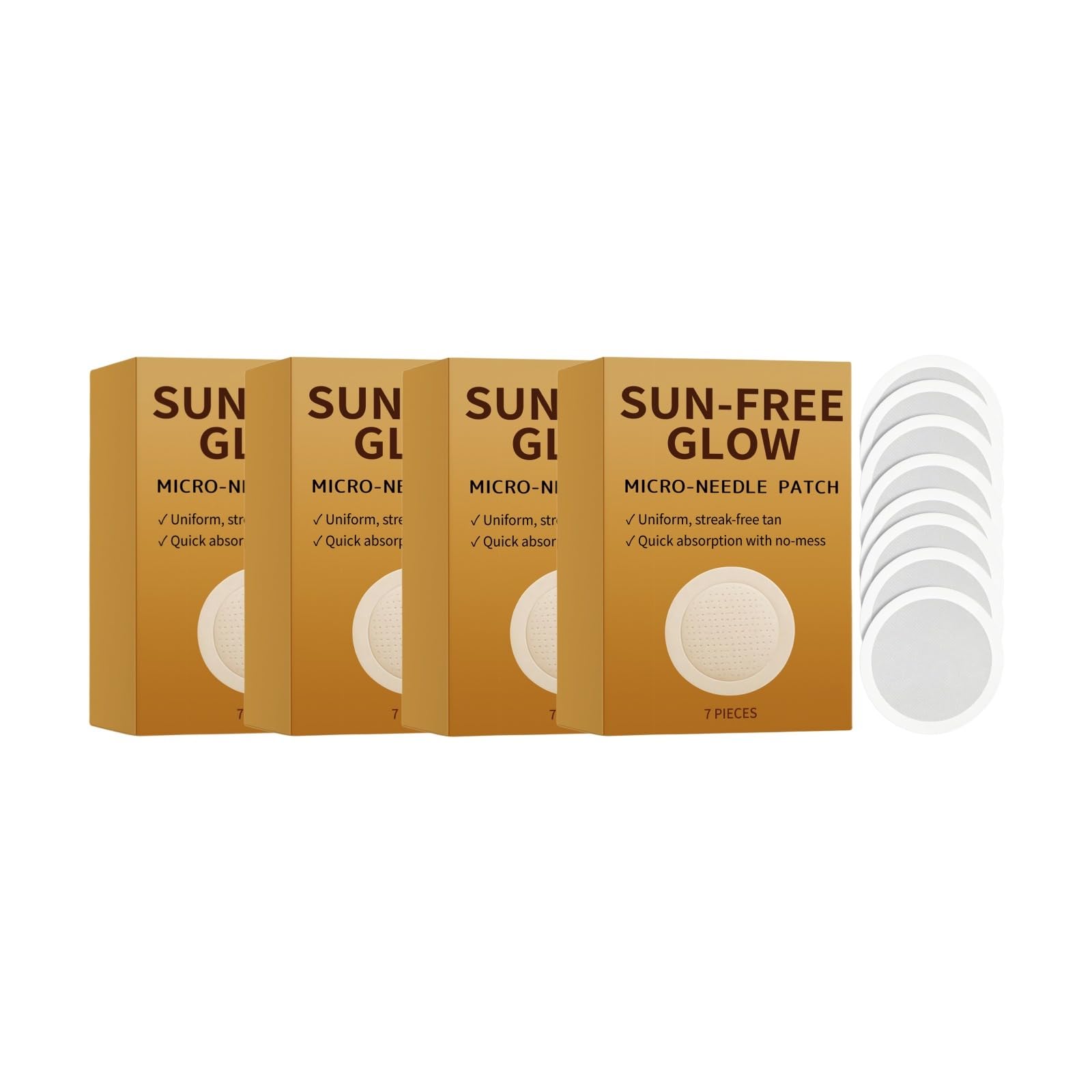 Microdarts Sun-Free Glow Patches, Self-Tanning Patches, Micro-Needle Sunless, 7 Stück