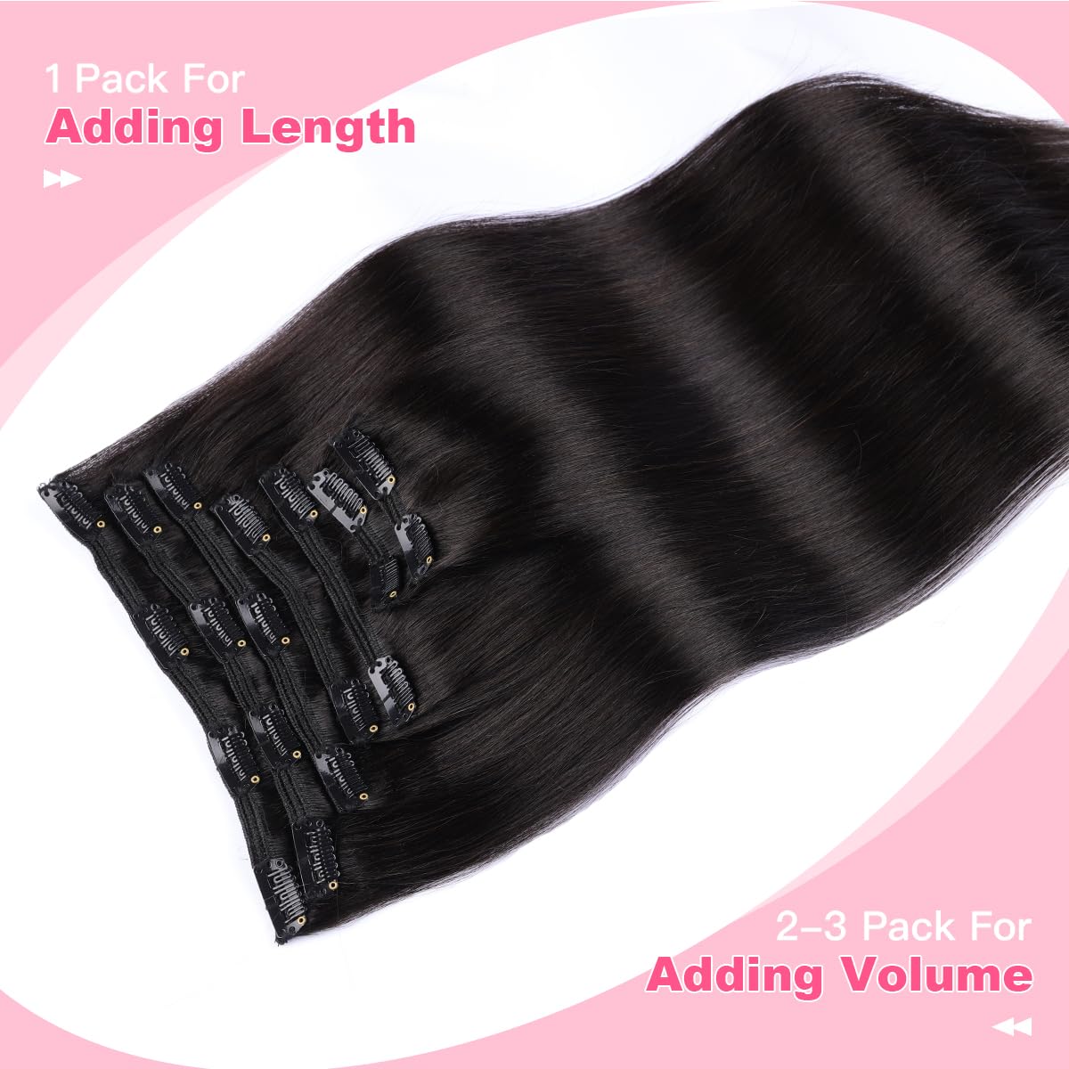 SURNEL Extensiones Clip Pelo Natural 100g 35cm 6 Piezas Castaño Chocolate Extensiones De Clip De Humano Real Extensiones Pelo Natural Remy (C#4-35cm) — view 70