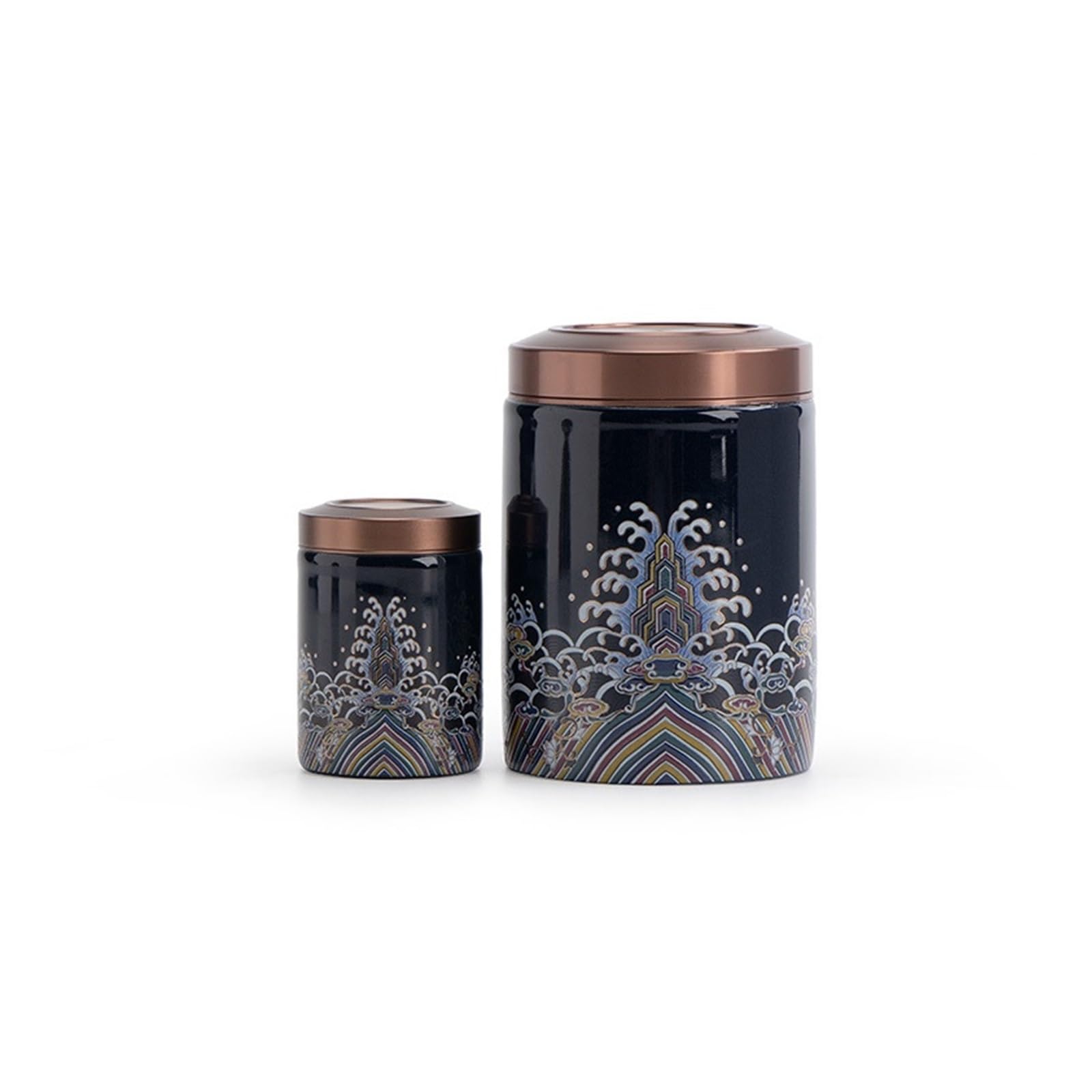 Recipiente para té Latas de té, Tarro con Sello de té con Tapa de Aluminio, pequeño almacén de té portátil de Viaje Lata para té(7.5 x 11 cm)