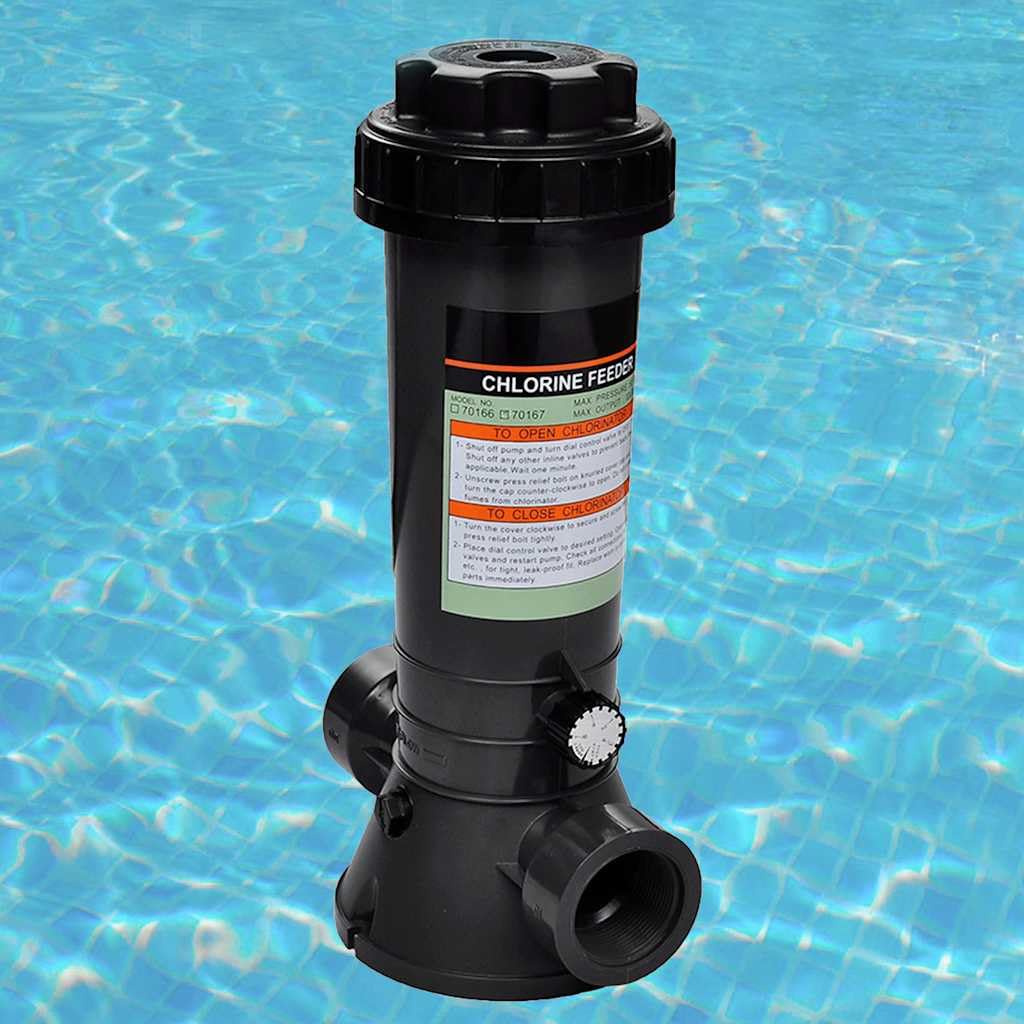Dosificador automático de cloro para piscina, flotante dosificador de cloro para sistema de filtro, apto para hasta 95 m³ de volumen de piscina, rosca interior de 38,1 mm