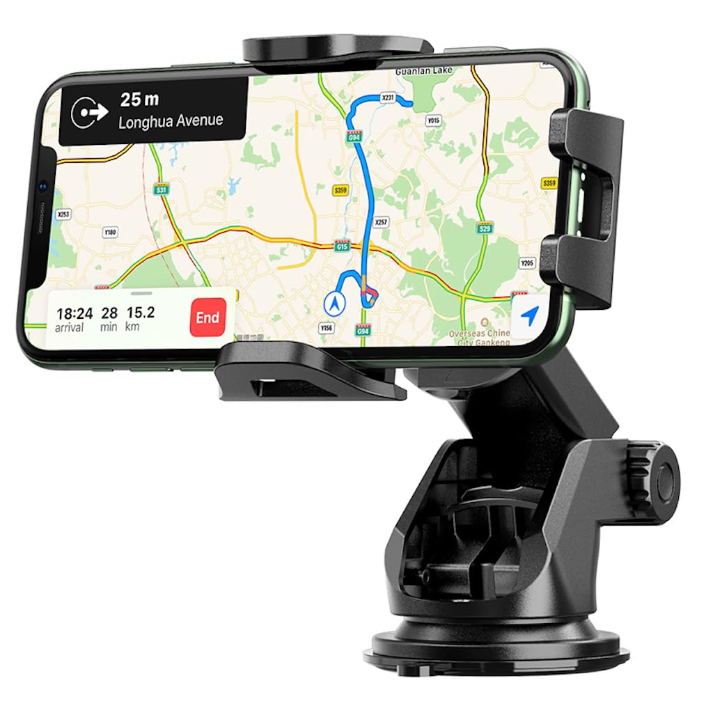 Hoco CA76 Car Phone Holder with phone inserted, showing one-hand access