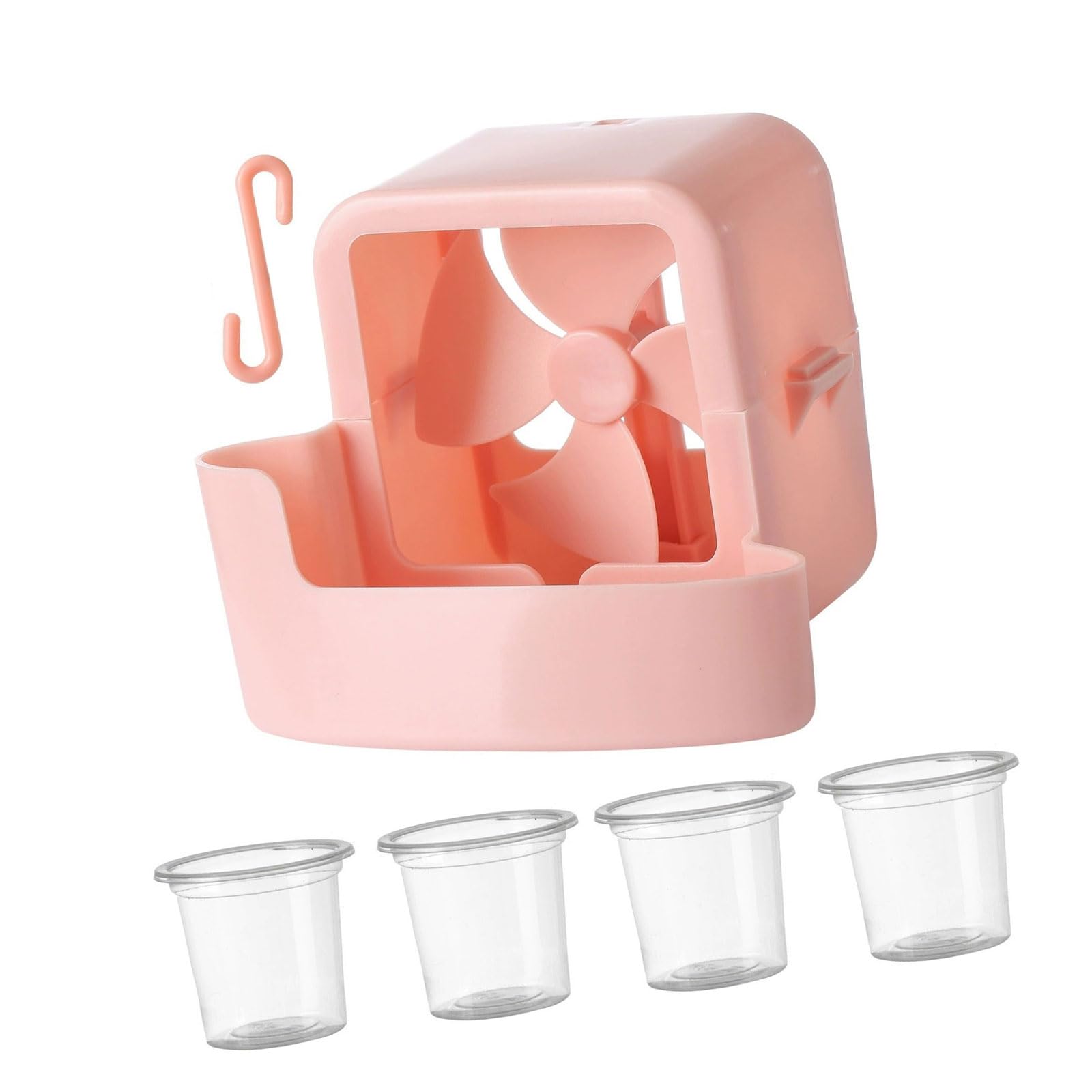 Efficient Portable Ice Cooling Box Improve Fan Efficiency with Ice Cubes Texture for Home Outdoor Use Portable Fan Cooler with Cups Enhanced Effect PP for Room Workplace Heat Relief