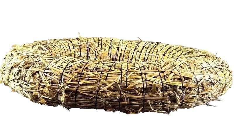 Strohkranz Ø 80 cm – Strohring/Rohling Kranz Natur, Stabiler Kranz aus Naturmaterial, ideal zum Verarbeiten, Umwickeln und Schmücken
