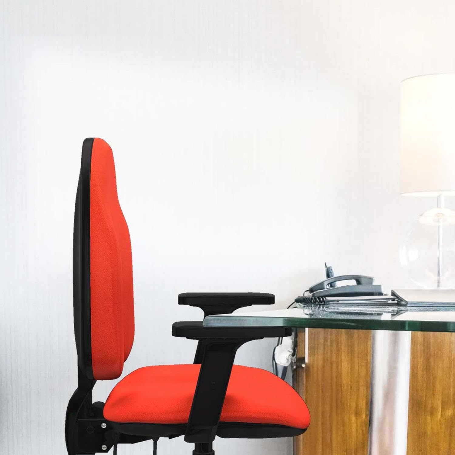 Piqueras y Crespo Silla de Laboratorio ergonómica Algarra con Respaldo Regulable en Altura, Brazos 2D y Mecanismo asincro para 8 Horas de Uso, soporta hasta 100 Kg