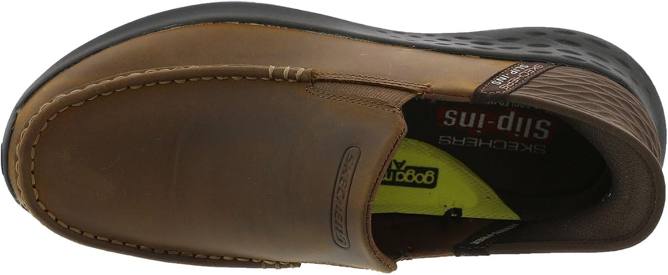 Amazon | Skechers メンズ モックトゥ レザースリップイン パーソン 