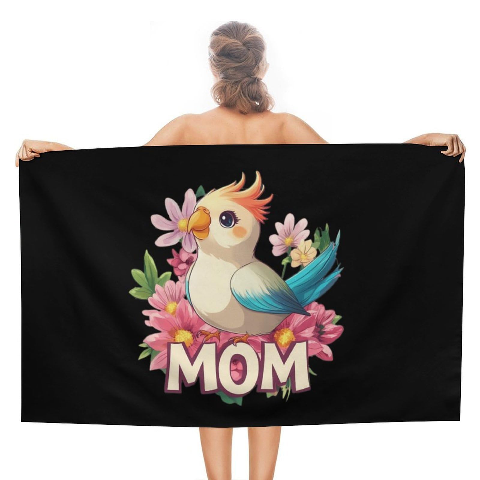 CGSBNGHA Cockatiel-Mom-Bird Parrot Beach Towels Soft Bathroom Bath Pool Swim Towels for Women Men