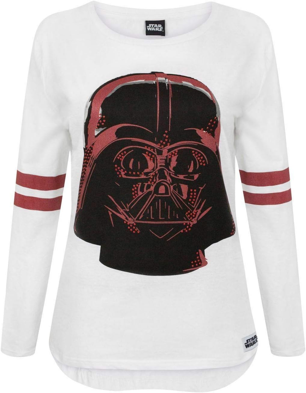 Darth Vader Women’s Long Sleeve White T-Shirt – Size X-Large